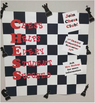 After School Chess Club Team Door Display Bulletin Board Decoration  EDITABLE - Classful